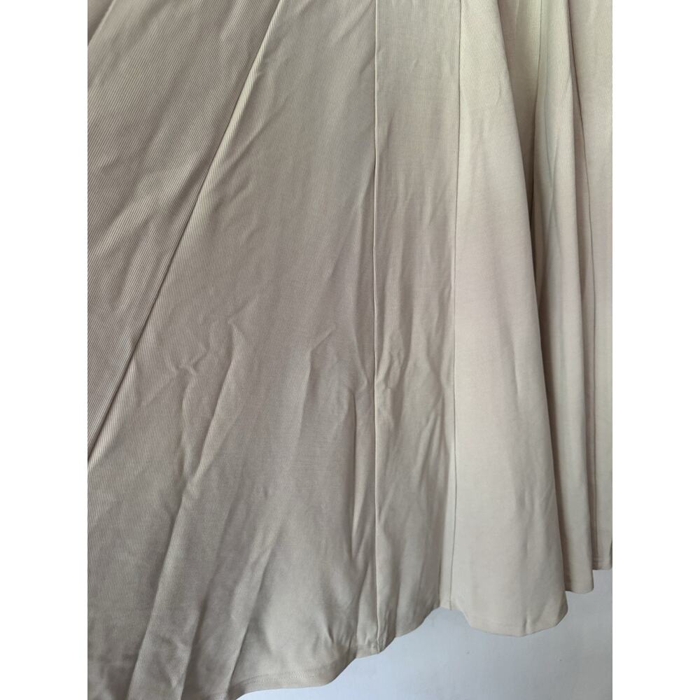 NWT OGL Sandwashed Lyocell Blend Volume Skirt Size Medium Fog Beige Pockets - Picture 8 of 9